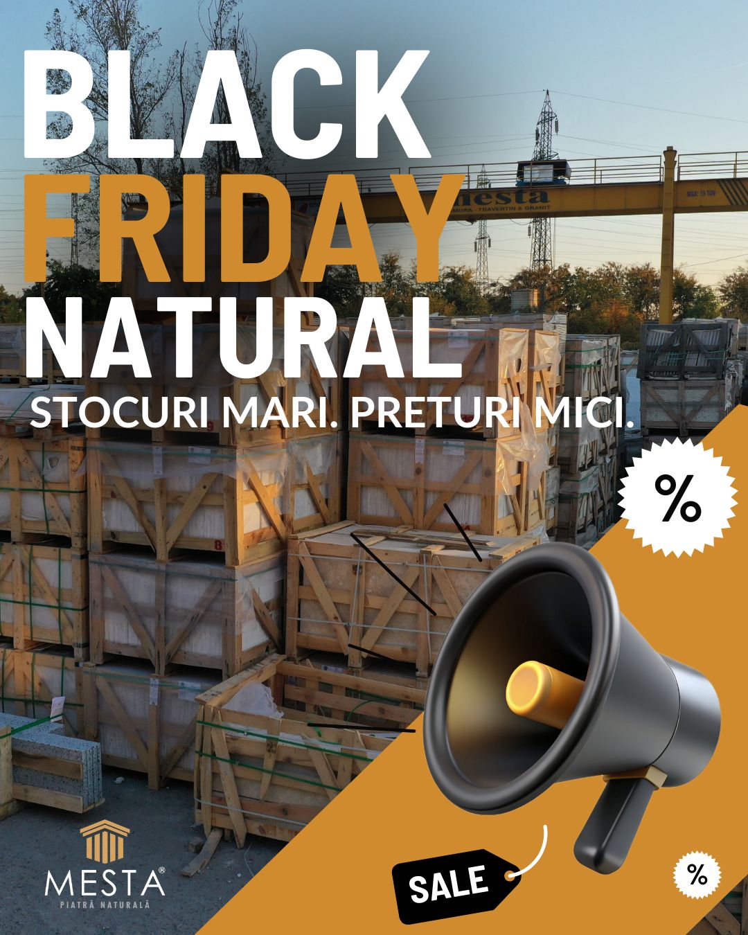 Black Friday Natural — stocuri mari, prețuri mici.
Va oferim unul dintre cele mai apreciate materiale pentru terase, curți, zone de relaxare sau chiar trafic greu.
Travertin Classic Mini French Pattern Set, grosime 3 cm.
✔ Design atemporal, în nuanțe calde
✔ Set French Pattern pentru un aspect elegant și variat
✔ Rezistență excelentă la trafic și intemperii
✔ Perfect pentru terase, alei, foișoare și margini de piscină
✔ Stoc real în depozit – gata de livrare imediată
👉 Reducere specială de Black Friday - 100 lei + TVA/mp
📍 MESTA – Direct de la producător
📞 Comenzi & detalii: 0728 800 400
https://stoneoutlet.ro/produs/travertin-classic-cc-antichizat-mini-french-pattern-set-3cm/