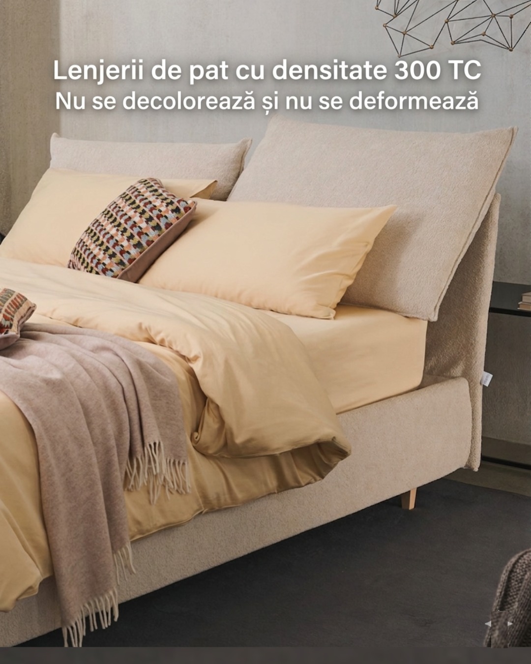 Cauți o lenjerie de pat de calitate, care să treacă mai multe teste?
Avantajele lenjeriei de pat Dorelan:
* Rămâne la locul lui datorită elasticulului perimetral.
* Densitatea mare (300 fire) înseamnă un material dens, dar fin și răcoros. E acea textură mătăsoasă pe care o găsești doar în hotelurile de 5 stele.
* Bumbac mercerizat, adică mai lucios, mai fin și mult mai rezistent. Nu se decolorează și nu se deformează după trei spălări.
* Beauty sleep pe bune. Fiind atât de neted, reduce frecarea cu tenul și părul. Te trezești fără „urme de pernă” pe față.
* Siguranță certificată. Standardul OEKO-TEX®️ îți garantează că nu dormi pe substanțe chimice dubioase. E bumbac pur, sigur și pentru cea mai sensibilă piele. @dorelan_romania
#dorelanromania #ambientiro #bedsheets #lenjeriidepat