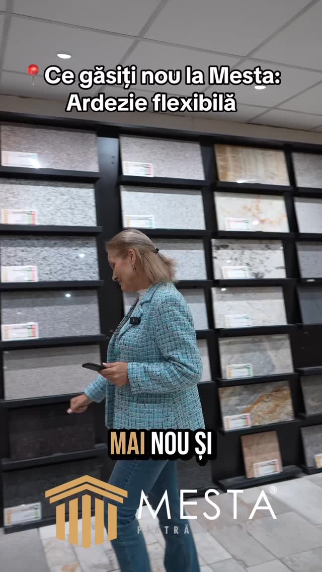 Descoperă Ardezia Flexibilă – un material inovator, natural, ușor și versatil, care aduce eleganța pietrei în orice spațiu. Perfectă pentru pereți, mobilier sau design interior modern. ✨ #mesta #constanta #piatranaturala