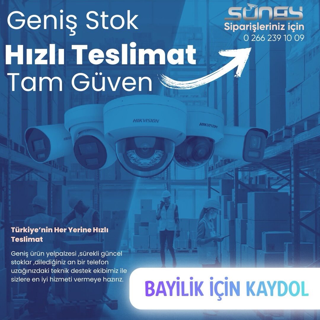 📦 Geniş stok, hızlı teslimat ve tam güven! 🔒 Türkiye’nin her yerine hızlı sevkiyat ile işinizi kolaylaştırıyoruz. 🏭✅ 7/24 destek
✅ Güvenilir ürünler
✅ Hızlı sevkiyatSiz de bayimiz olun, ayrıcalıkları keşfedin! 💼 #HızlıTeslimat #GüvenilirHizmet #BayilikFırsatı #stoktavar
Bayilik için: https://sunayb2b.com/kullanici/Hesap.aspx?tab=kayit