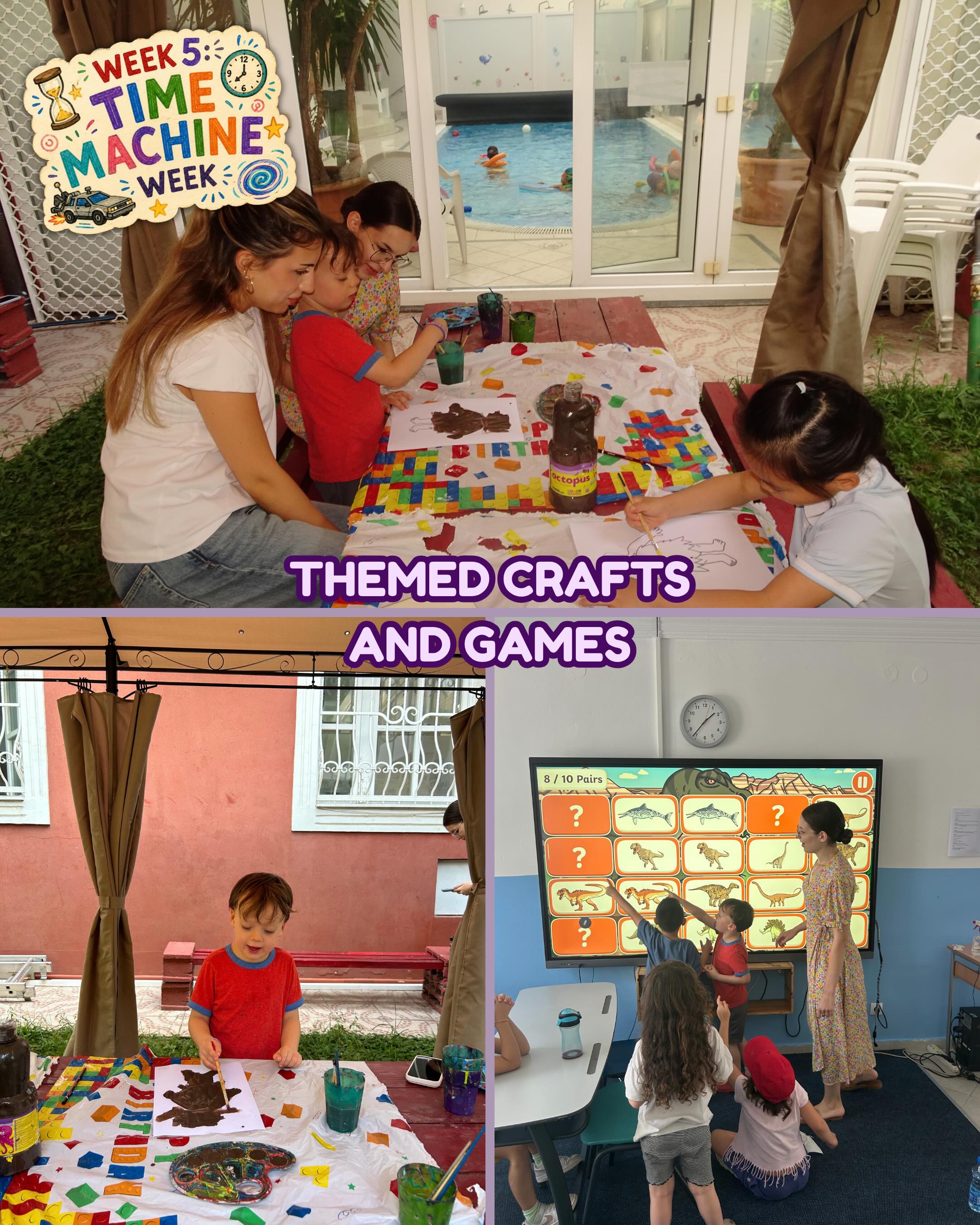 ⏳ Week 5 was a journey through time! ✨
Our Time Machine adventurers explored different moments from the past through hands-on activities, creative crafts and exciting discoveries. A visit to the Vinca Archaeological Site gave them the chance to learn about one of Europe's oldest settlements, while back at camp they enjoyed even more themed activities, movie time, outdoor games, swimming and plenty of fun with friends. 🏺🌿🏊♀️🎬
The adventure isn't over yet – there are still two exciting themed weeks to come! Join us this summer for Active Adventurers Week and Magic & Fantasy Week, with even more field trips, creative activities and unforgettable memories waiting to be made.
📍 Cara Iraklija 6, Belgrade
📞 066 352 352
🌐 summercamp@brookhill.rs
⏳ Peta nedelja bila je pravo putovanje kroz vreme! ✨
Naši mali istraživači otkrivali su različite periode prošlosti kroz kreativne radionice, zanimljive aktivnosti i nova saznanja. Tokom izleta na arheološko nalazište Vinča upoznali su jedno od najstarijih evropskih naselja, a po povratku u kamp nastavili su sa tematskim radionicama, filmskim trenucima, igrama na otvorenom, plivanjem i, naravno, mnogo smeha i druženja. 🏺🌿🏊♀️🎬
Avantura se nastavlja – očekuju nas još dve uzbudljive tematske nedelje! Pridružite nam se tokom Active Adventurers Week i Magic & Fantasy Week i provedite leto ispunjeno novim avanturama, izletima, kreativnim aktivnostima i uspomenama koje će trajati dugo nakon raspusta.
📍 Cara Iraklija 6, Beograd
📞 066 352 352
🌐 summercamp@brookhill.rs
#BrookHillSummerCamp #SummerCampBelgrade #LetnjiKampZaDecu #LetnjiKamp #SummerCamp