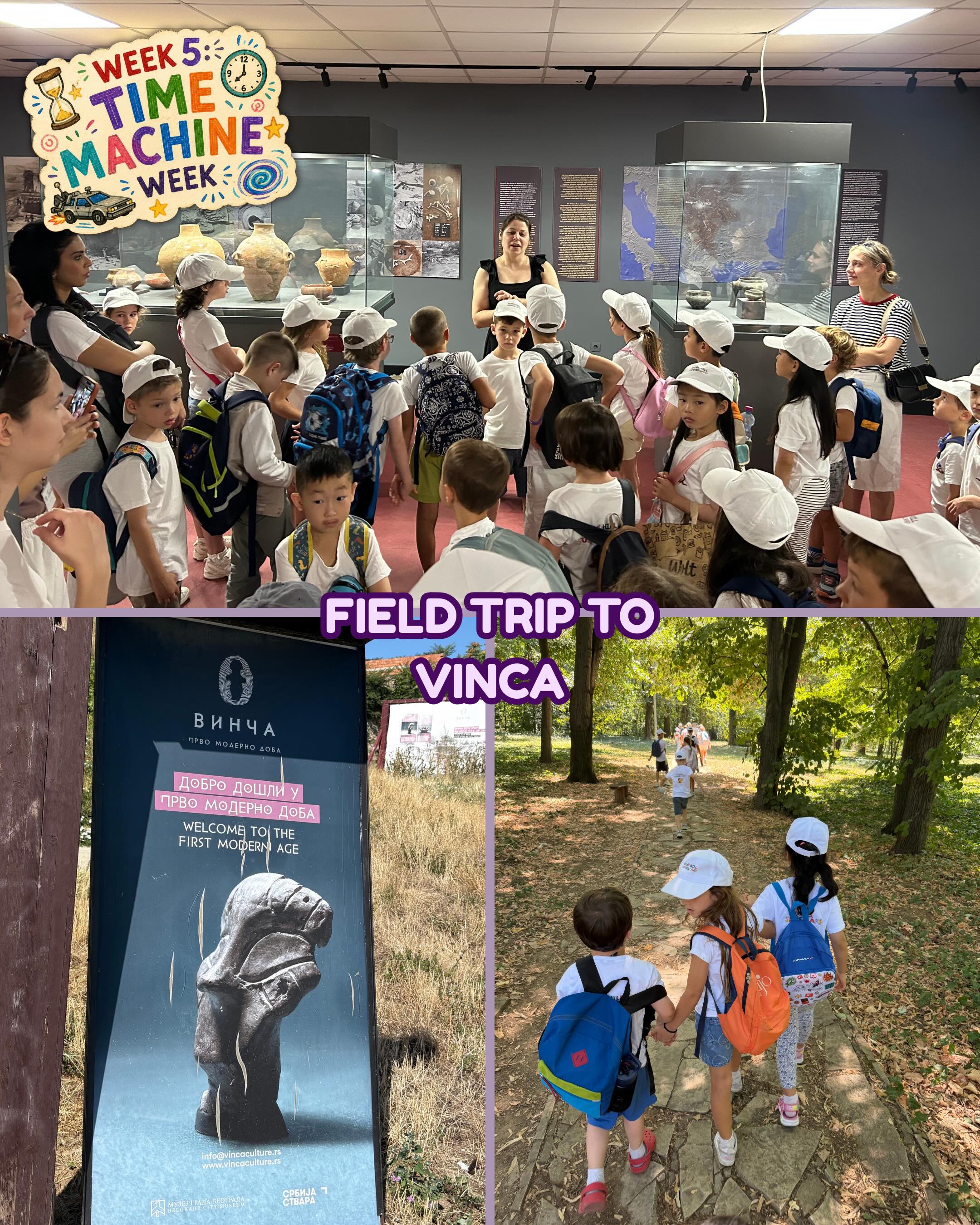 ⏳ Week 5 was a journey through time! ✨
Our Time Machine adventurers explored different moments from the past through hands-on activities, creative crafts and exciting discoveries. A visit to the Vinca Archaeological Site gave them the chance to learn about one of Europe's oldest settlements, while back at camp they enjoyed even more themed activities, movie time, outdoor games, swimming and plenty of fun with friends. 🏺🌿🏊♀️🎬
The adventure isn't over yet – there are still two exciting themed weeks to come! Join us this summer for Active Adventurers Week and Magic & Fantasy Week, with even more field trips, creative activities and unforgettable memories waiting to be made.
📍 Cara Iraklija 6, Belgrade
📞 066 352 352
🌐 summercamp@brookhill.rs
⏳ Peta nedelja bila je pravo putovanje kroz vreme! ✨
Naši mali istraživači otkrivali su različite periode prošlosti kroz kreativne radionice, zanimljive aktivnosti i nova saznanja. Tokom izleta na arheološko nalazište Vinča upoznali su jedno od najstarijih evropskih naselja, a po povratku u kamp nastavili su sa tematskim radionicama, filmskim trenucima, igrama na otvorenom, plivanjem i, naravno, mnogo smeha i druženja. 🏺🌿🏊♀️🎬
Avantura se nastavlja – očekuju nas još dve uzbudljive tematske nedelje! Pridružite nam se tokom Active Adventurers Week i Magic & Fantasy Week i provedite leto ispunjeno novim avanturama, izletima, kreativnim aktivnostima i uspomenama koje će trajati dugo nakon raspusta.
📍 Cara Iraklija 6, Beograd
📞 066 352 352
🌐 summercamp@brookhill.rs
#BrookHillSummerCamp #SummerCampBelgrade #LetnjiKampZaDecu #LetnjiKamp #SummerCamp